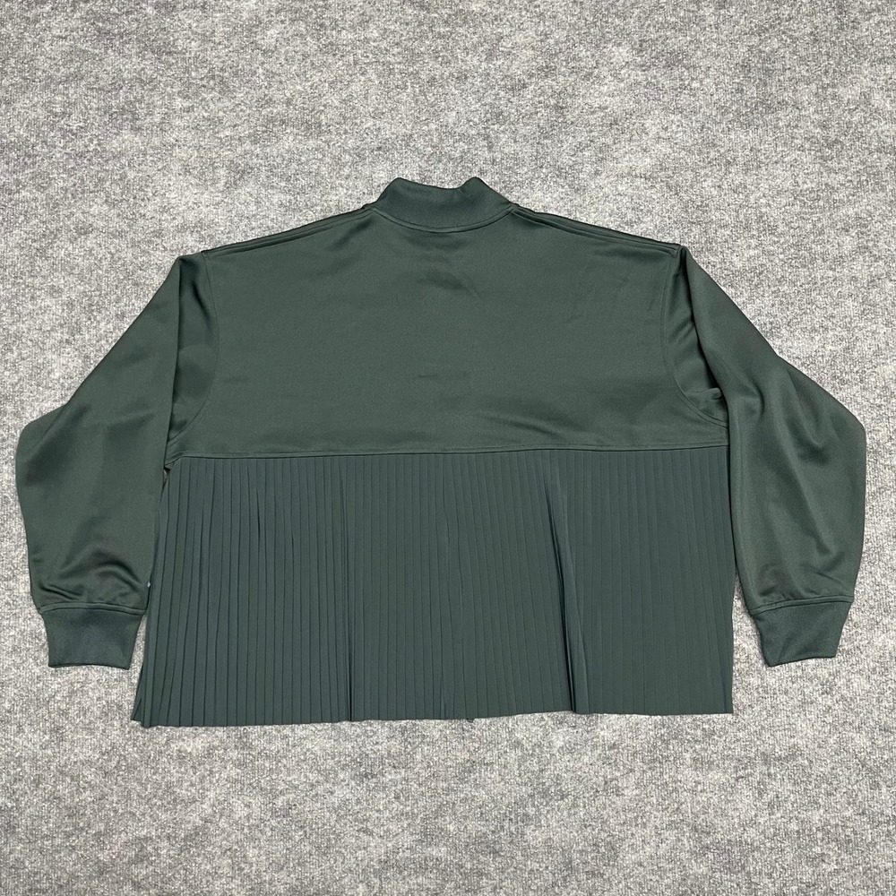 Nike Jacket Womens Large Green Pleated Mixed Media Pleated Bomber Oversized - Picture 5 of 13